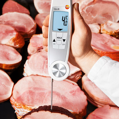 Testo-104-IR เครื่องวัดอุณหภูมิอาหาร 2in1 HACCP (IP65) | Max.250°C 