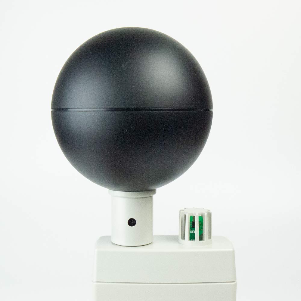 เซนเซอร์ทรงกลมขนาด ø75mm ทำจากทองเหลืองรมดำ จำลองการวัดค่าแบบรังสีความร้อน