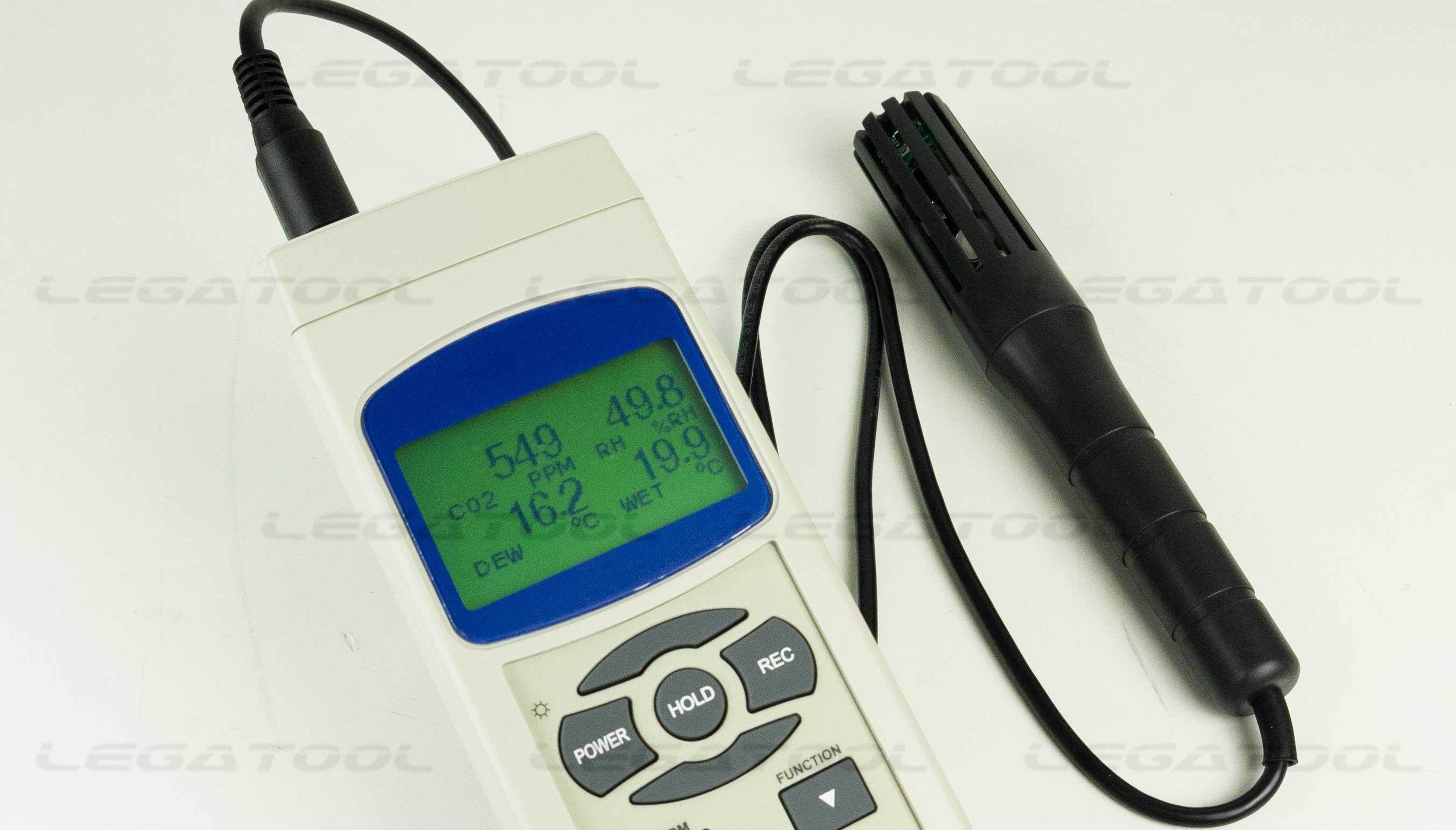 แบบที่ 1 หน้าจอแสดงค่า CO2 | Humidity | Dew point | Wet bulb พร้อมกัน