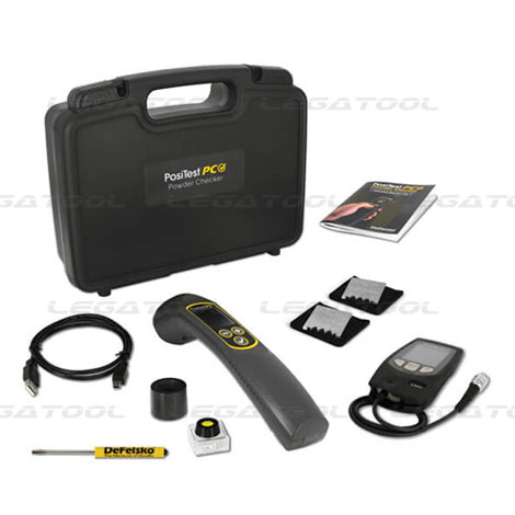ชุด Powder Inspection พร้อมกับ PosiTector 6000 ตัวเครื่องและโพรบสำหรับการวัดความหนาผิวเคลือบ