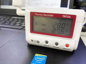 หน้าจอแสดงผลค่าการวัดสูงสุดและต่ำสุด (Max-Min) ของอุณหภูมิ