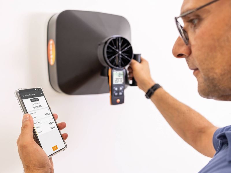 Testo 417 Kit 1 เครื่องวัดความเร็วลม พร้อม กรวยวัดความเร็วลม