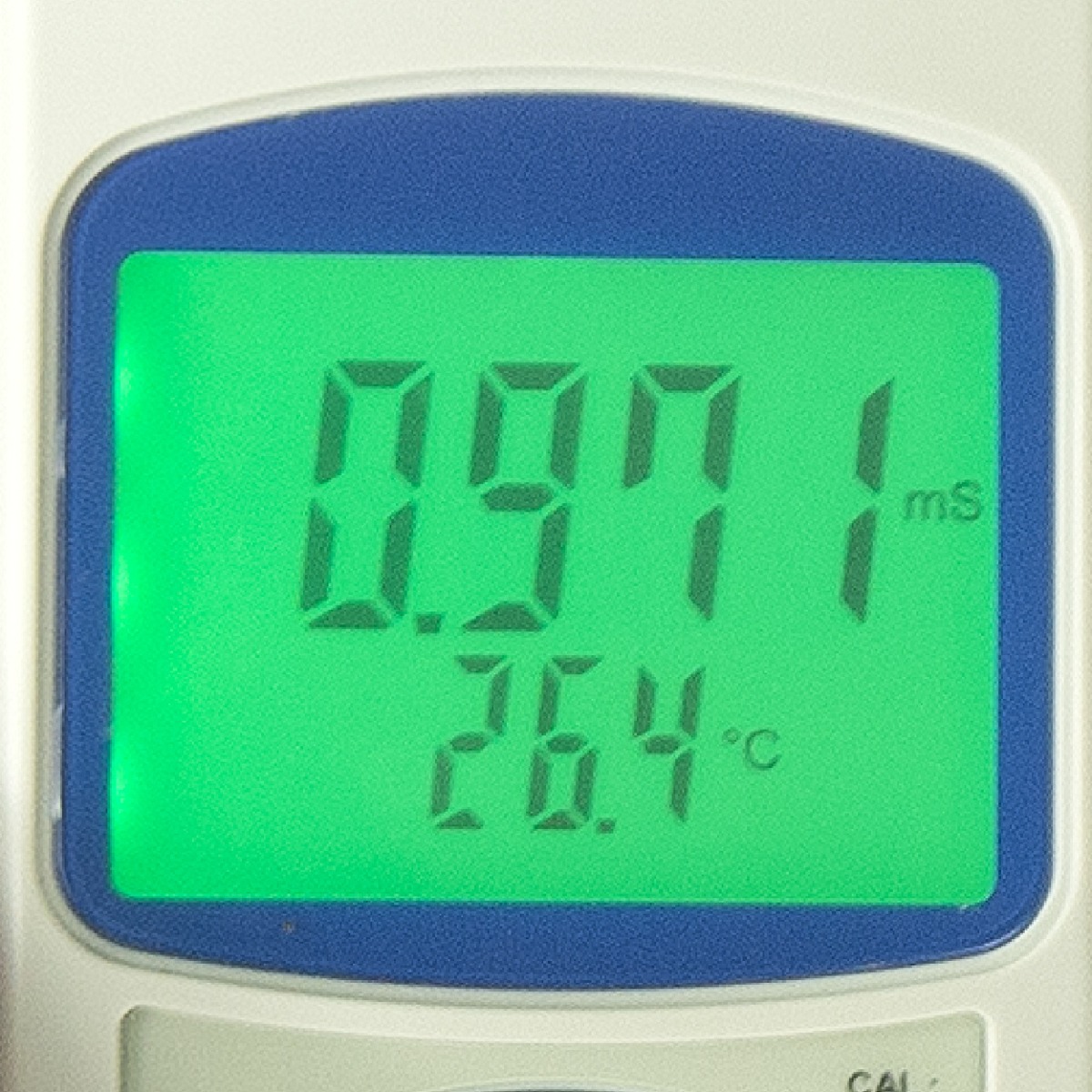 ตัวอย่างการแสดงผลค่าการวัด Conductivity บนหน้าจอ