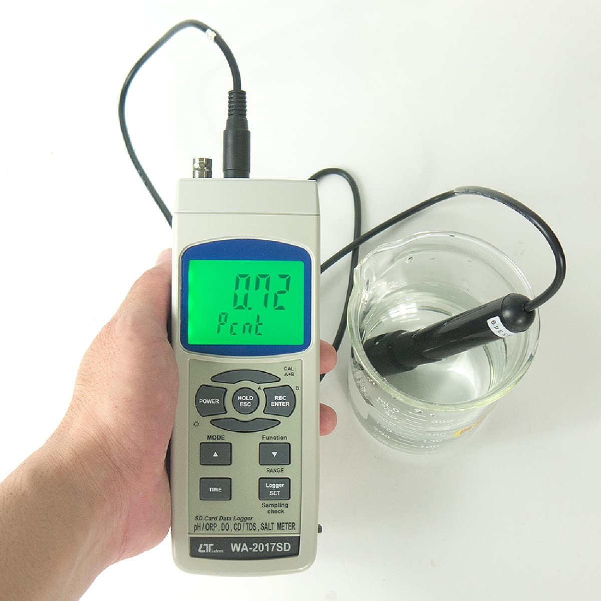 ค่าที่ได้หลังจากการวัดค่า Salt ในสารละลายตัวอย่าง