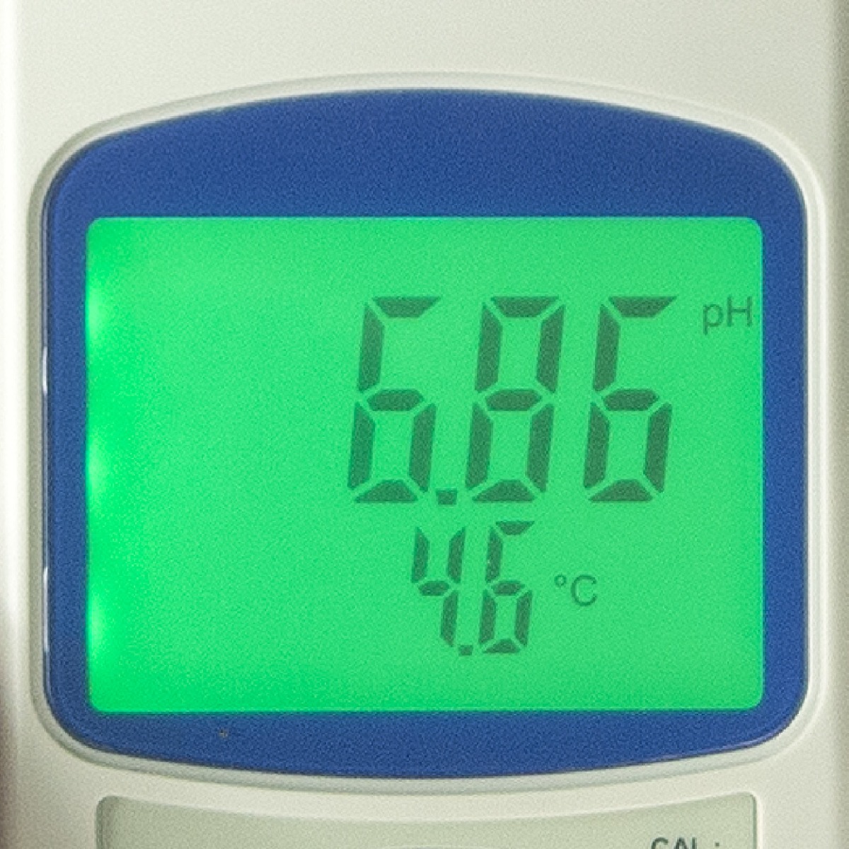 ตัวอย่างการแสดงผลค่าการวัด pH/Temp. บนหน้าจอ